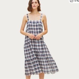 Jenni kayne Plaid Sleeveless Midi Dress